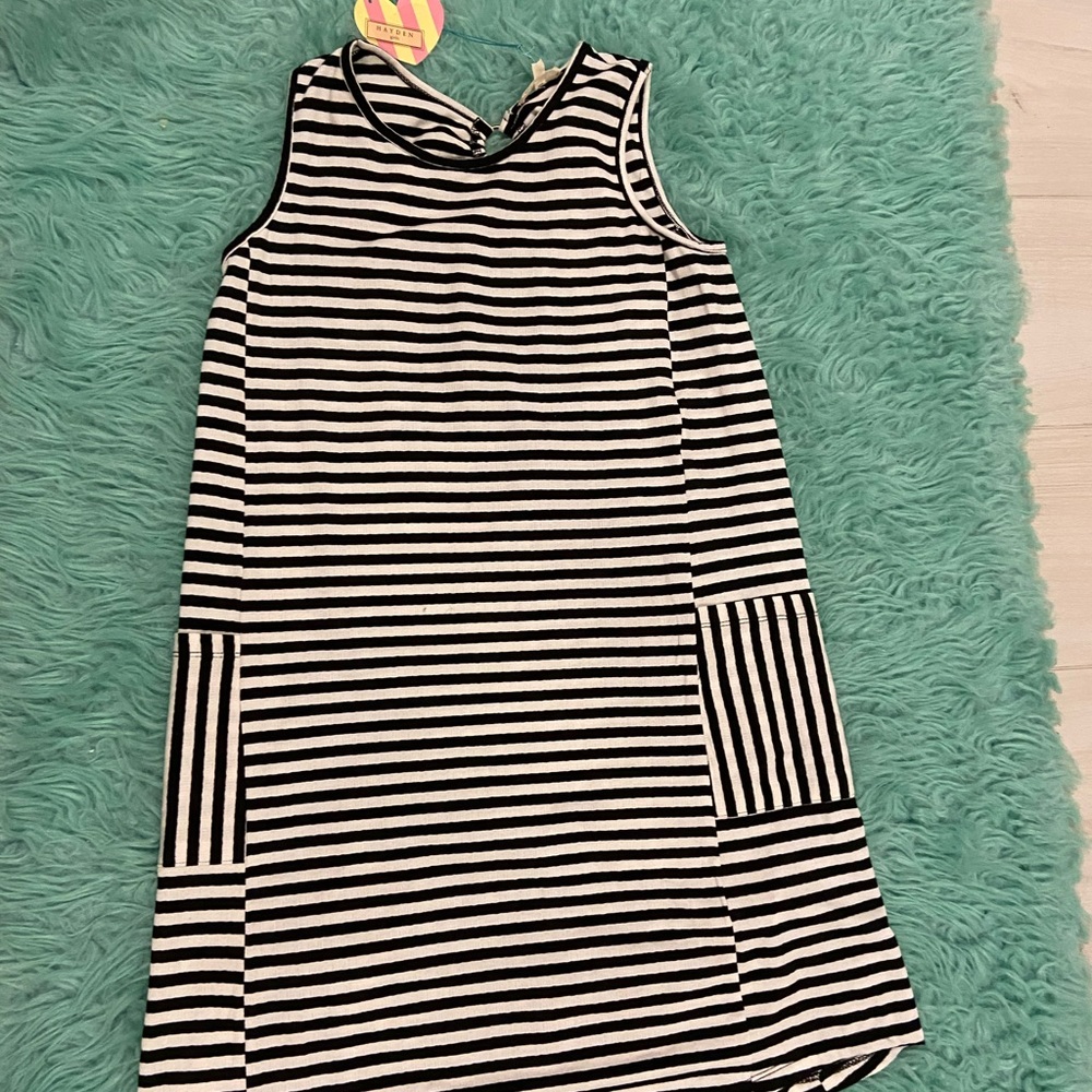 Black and white stripped dress